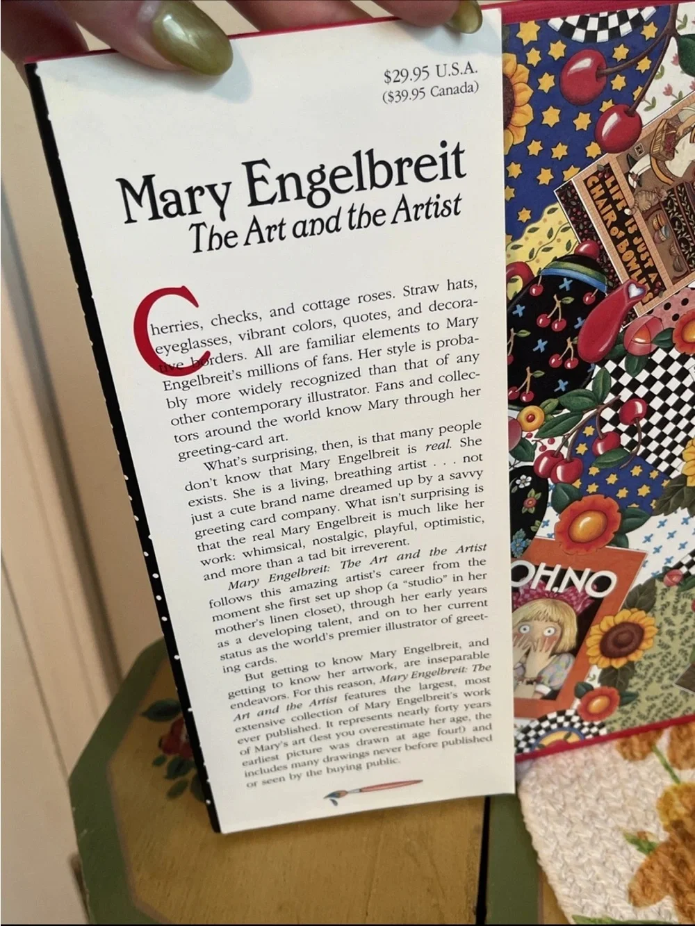 1996 Mary Engelbreit “The Art And The Artist” EUC Book
